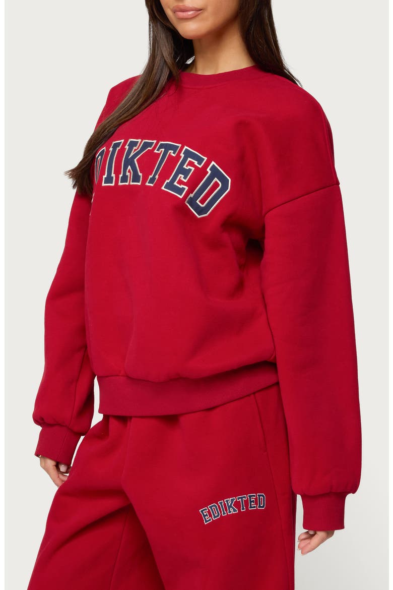 Major Logo Sweatshirt, Alternate, color, RED