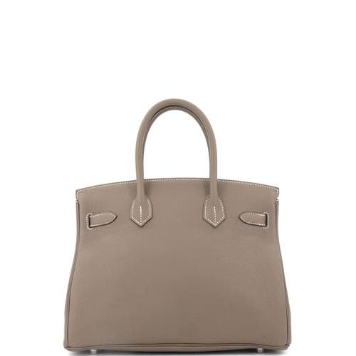 Pre-owned Hermes Hermes Birkin Handbag Grey Togo With Palladium Hardware 30 In Brown