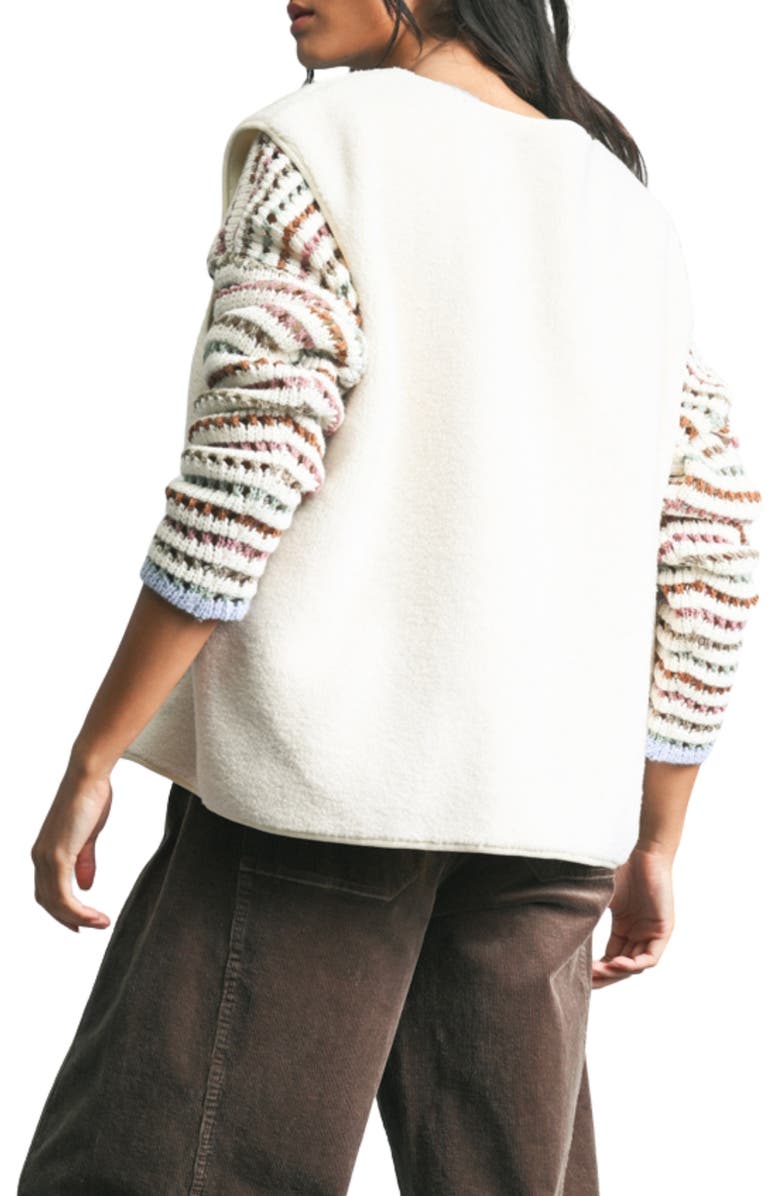 WISHLIST Faux Shearling Vest, Alternate, color, Vanilla