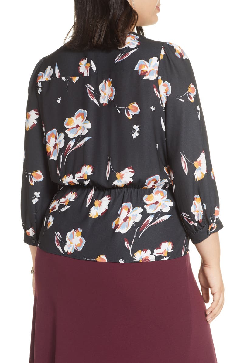 Halogen<sup>®</sup> Wrap Front Peplum Top, Alternate, color, 