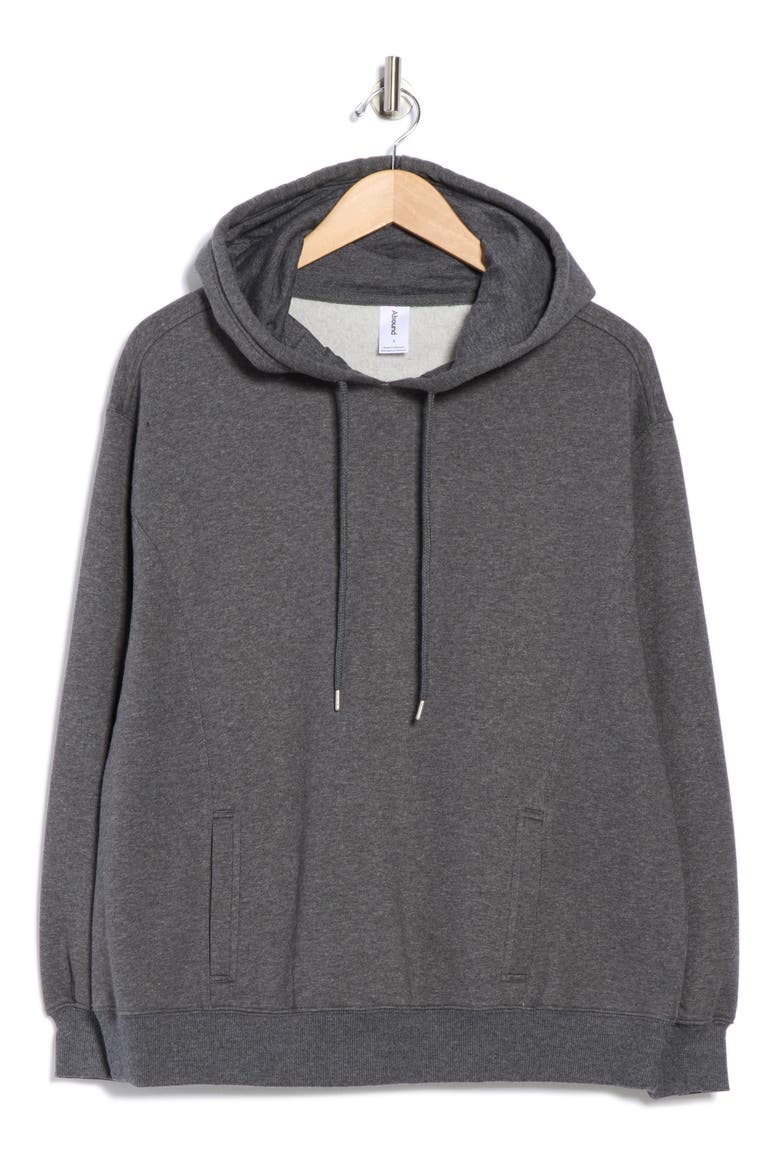 Oversize Fleece Hoodie, Alternate, color, GREY MEDIUM CHARCOAL HEATHER