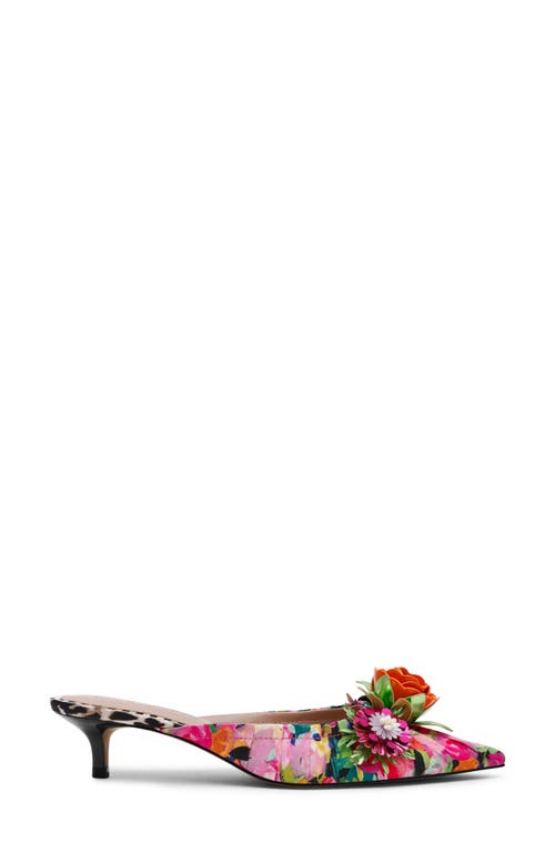 BETSEY JOHNSON BETSEY JOHNSON ABIGAYLE KITTEN HEEL SATIN MULE 