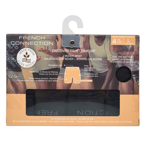 French Connection Mens 4-pack Modal Boxer Brief In Multi