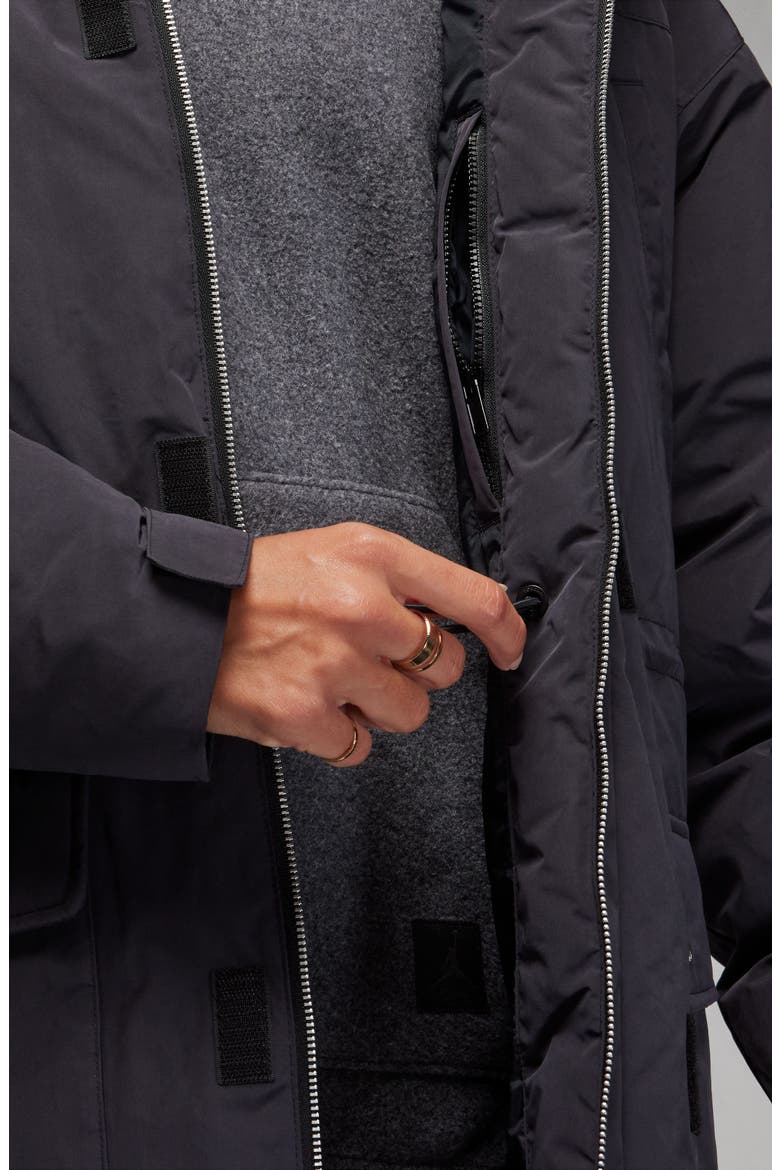 Storm-FIT Water Resistant Hooded Down Parka, Alternate, color, BLACK