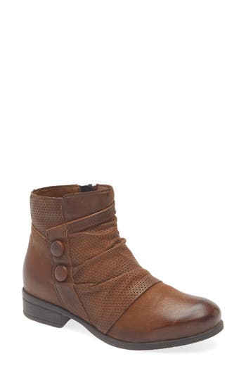 Miz Mooz Sallie Scrunch Leather Boot In Animal Print