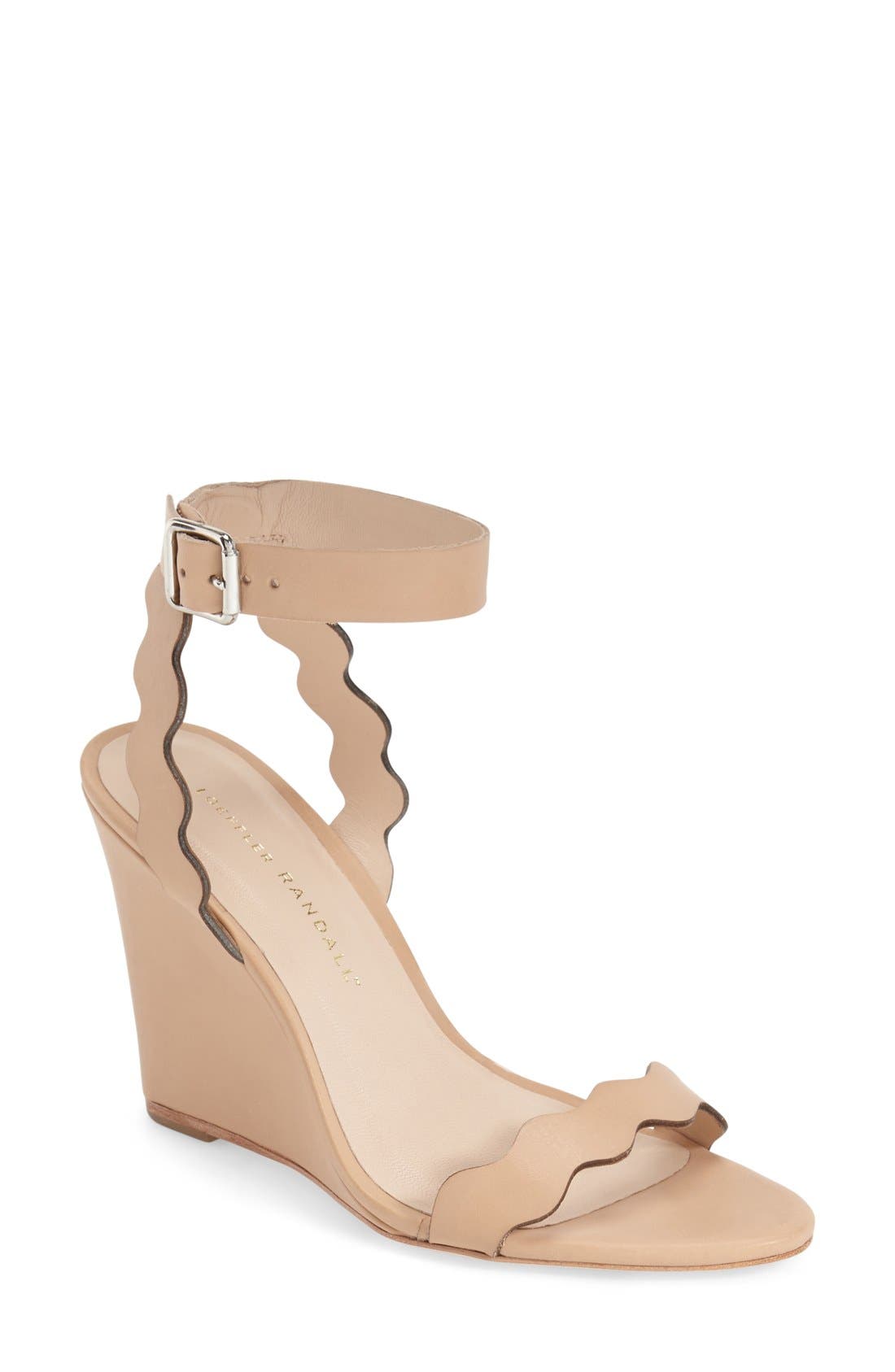 'Piper' Wedge Sandal, Main, color, WHEAT VACHETA