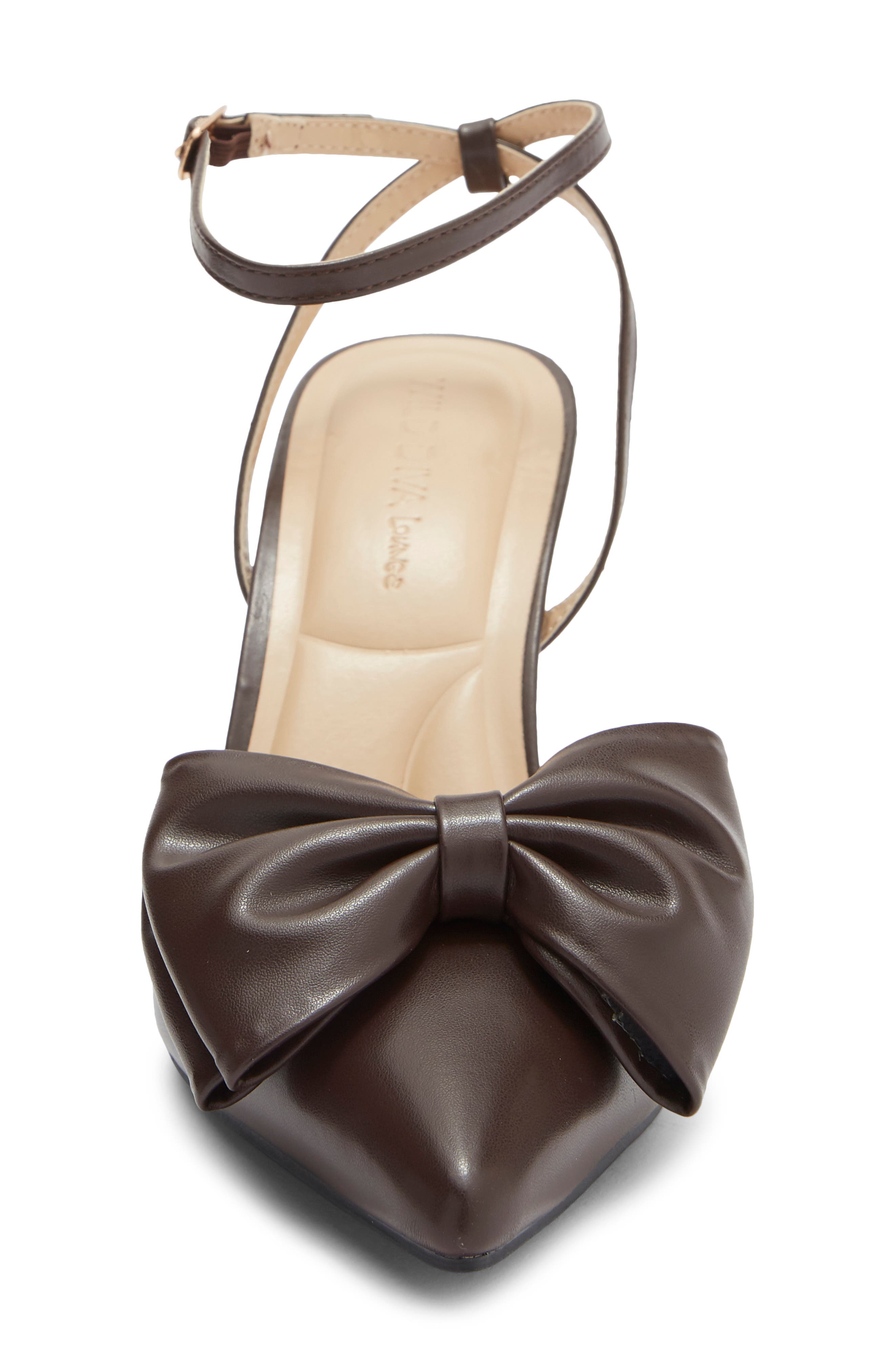 Tate Faux Leather Pump, Alternate, color, BROWN PU