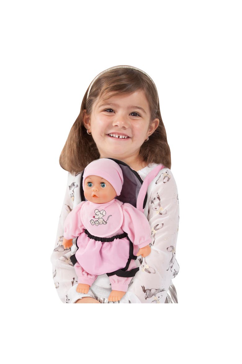 My First Words Baby Doll Carrier Set, Mouse Outfit, Alternate, color, Multicolored