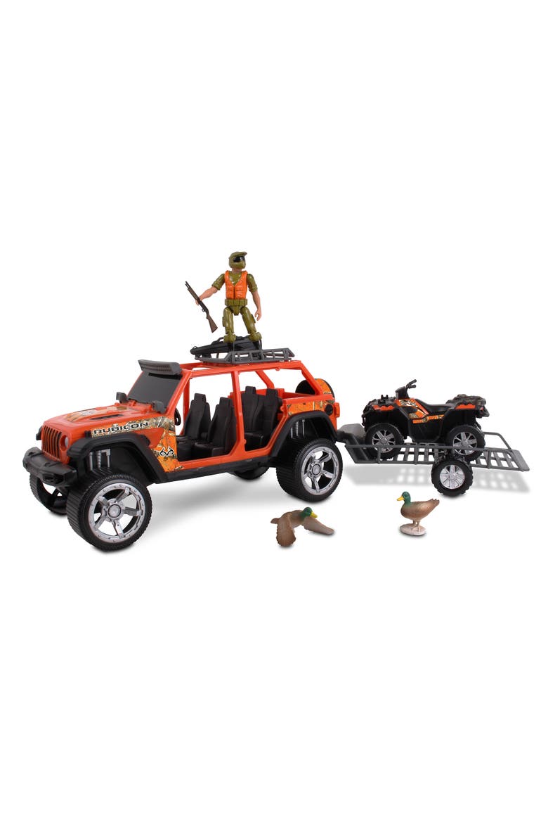 10pc Hunting Playset Jeep Wrangler w/ Ducks, Main, color, Multicolored