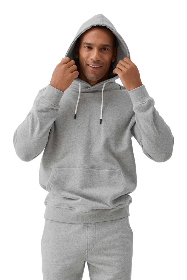 Marine French Terry Hoodie, Main, color, Heather Grey