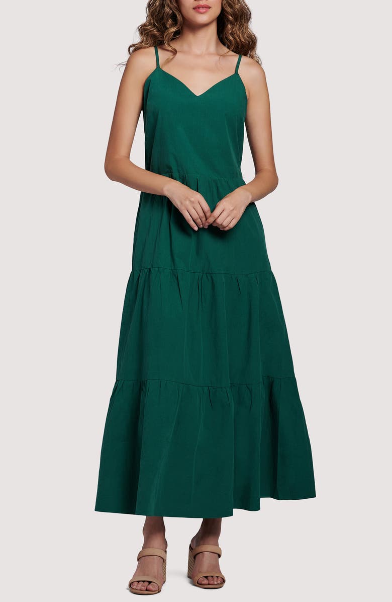 Lost + Wander Lovers Rock Cotton Maxi Dress, Alternate, color, Emerald