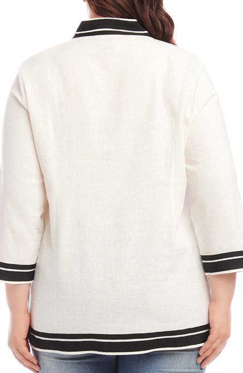 Shop Karen Kane The St. Tropez Linen Blend Tunic In White