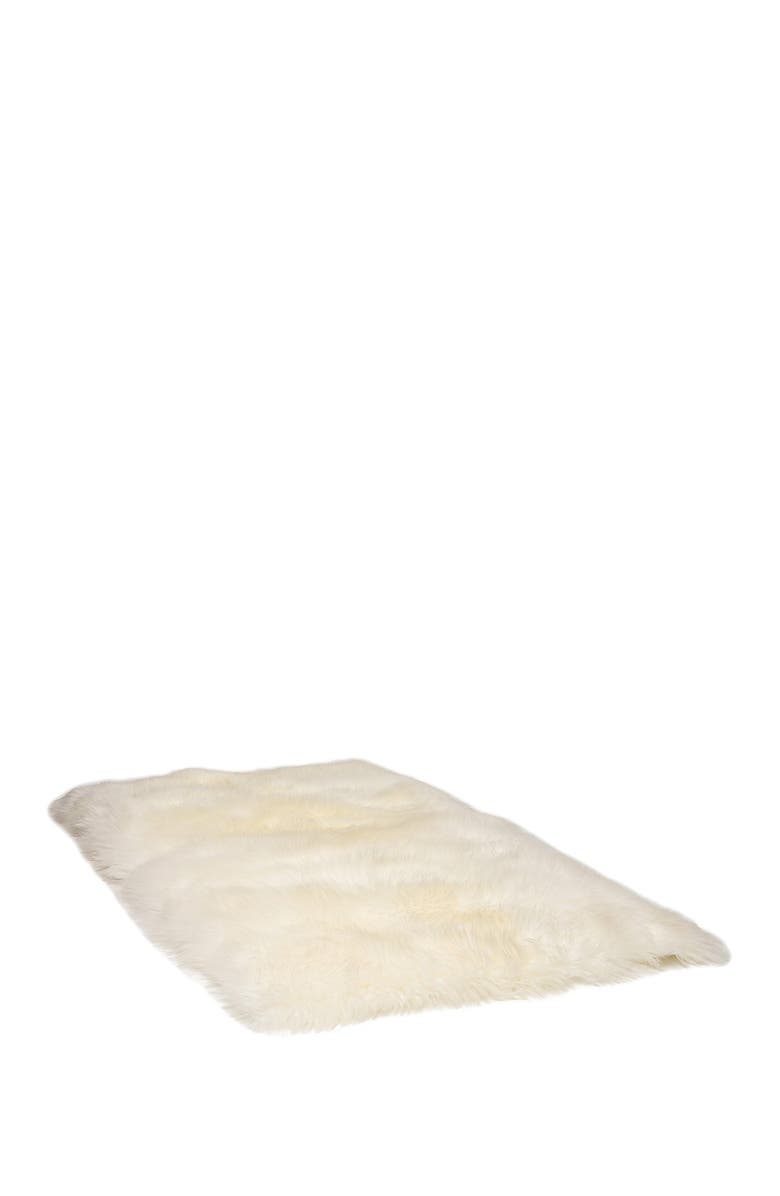 NATURAL New Zealand Rectangular Sheepskin Throw - 3ft X 5ft - Natural, Alternate, color, Natural