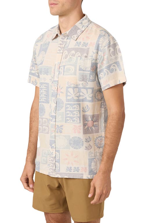 O'neill O'riginals Eco Print Standard Fit Short Sleeve Button-up Shirt