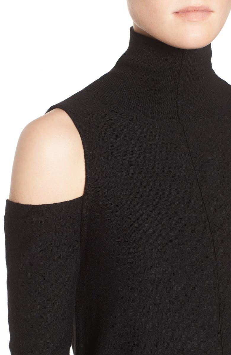 Trouvé Funnel Neck Cold Shoulder Sweater, Alternate, color, 