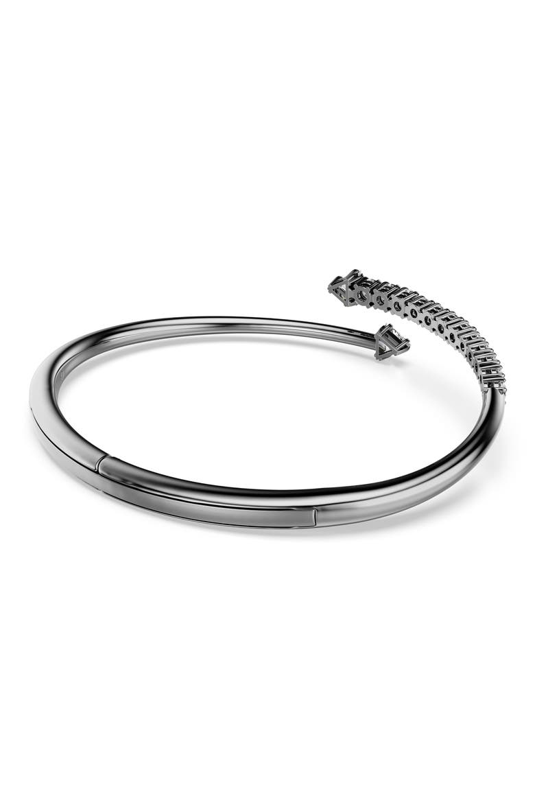 Sublima Bypass Bangle Bracelet, Alternate, color, RHODIUM/ WHITE