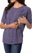 BUN Maternity Nursing Apparel Relax Nursing T Shirt Cotton Blend