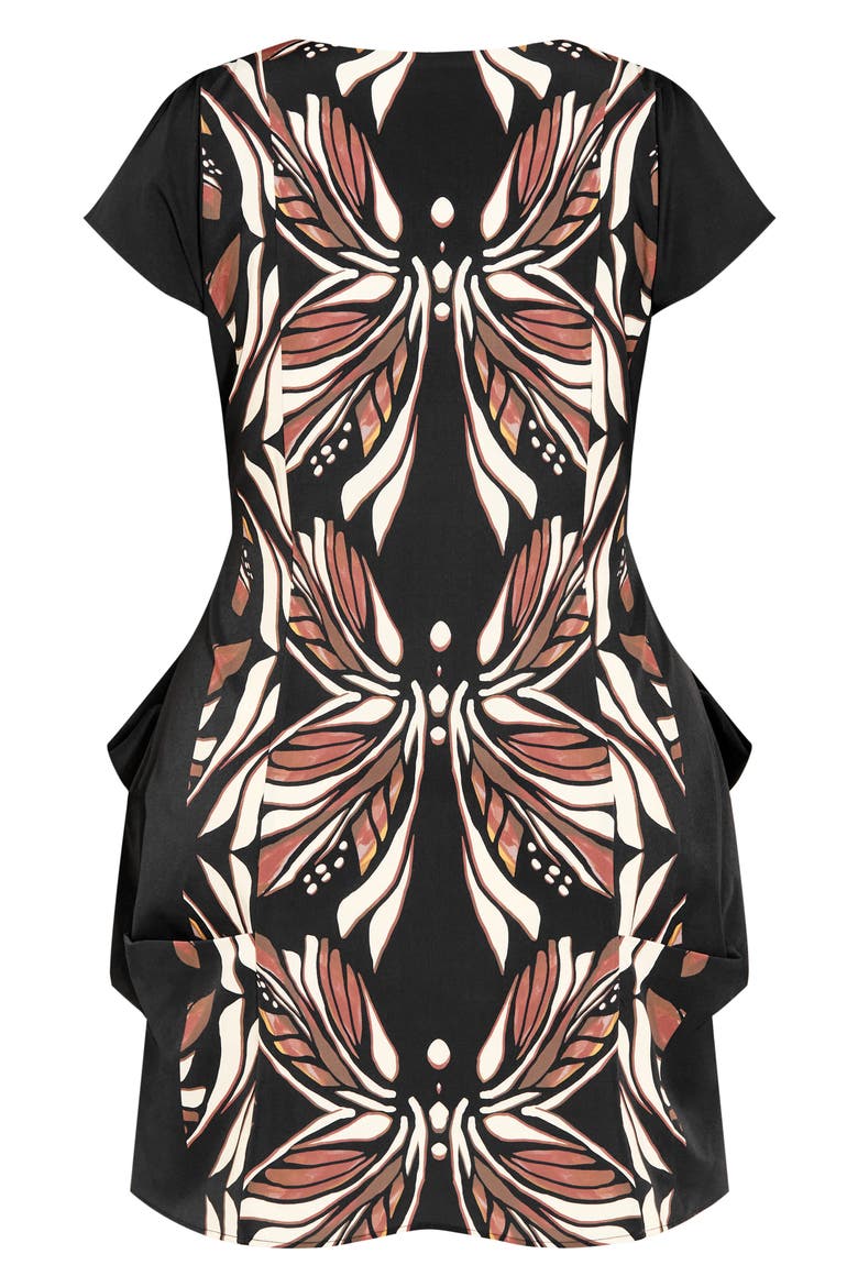 Nadia Print Tunic, Alternate, color, CHOCOLATE