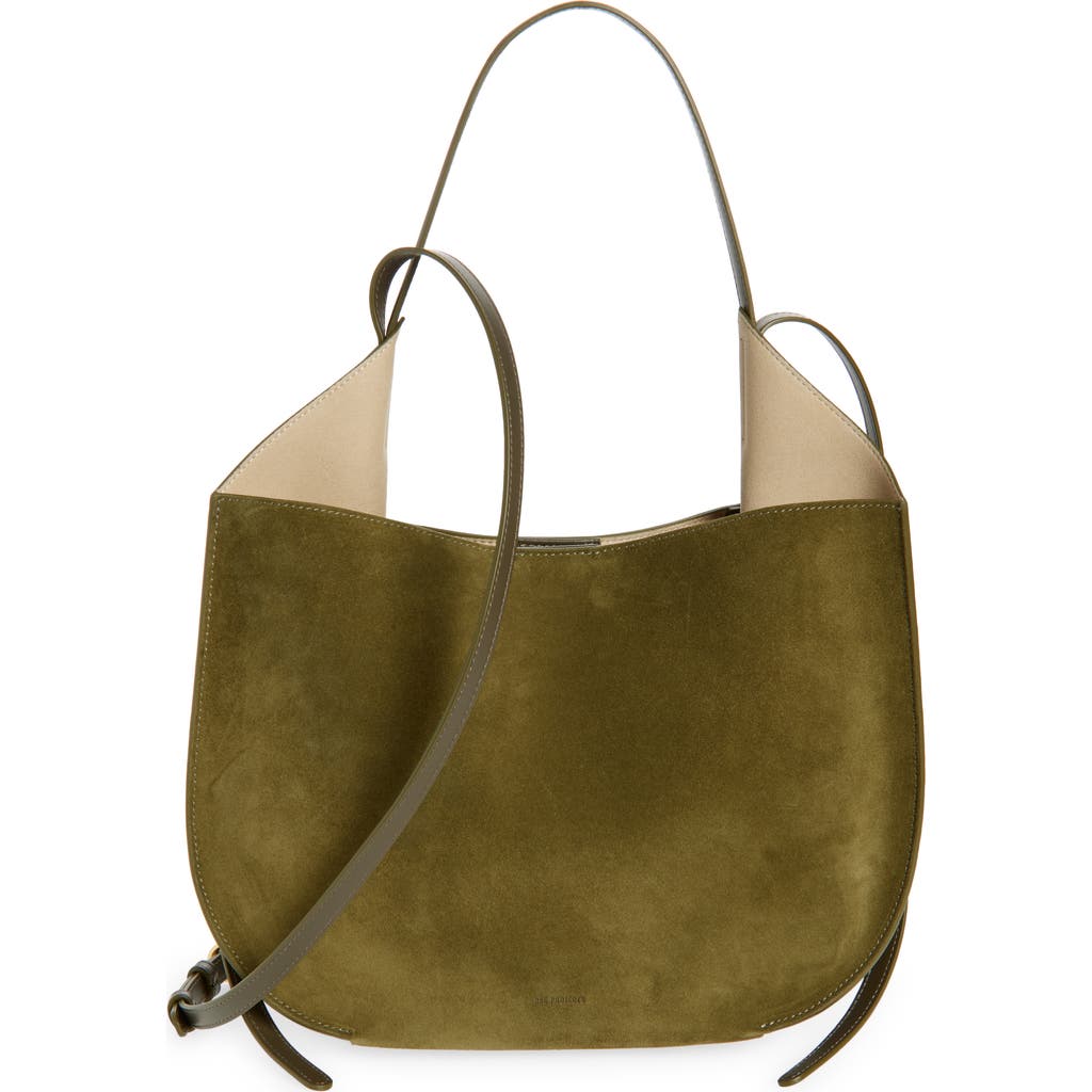 Ree Projects Helene Suede Hobo Bag In Brown