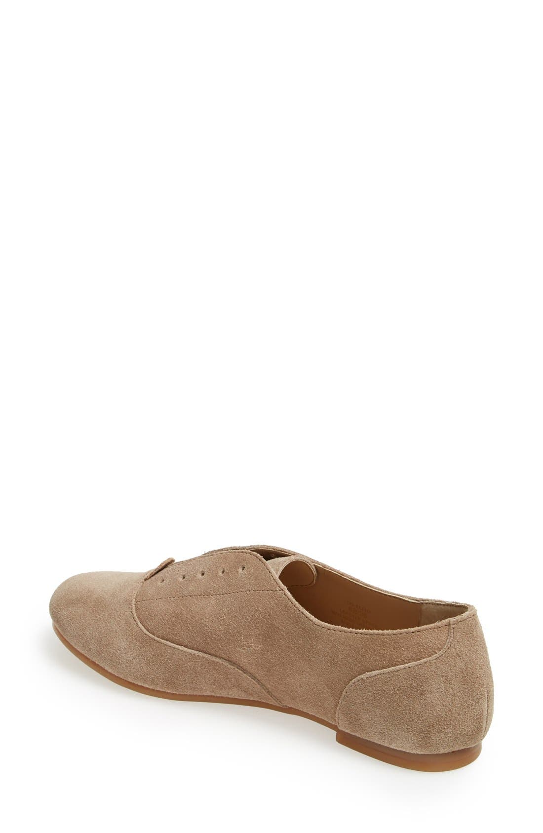 'Elena' Suede Oxford, Alternate, color, TAUPE