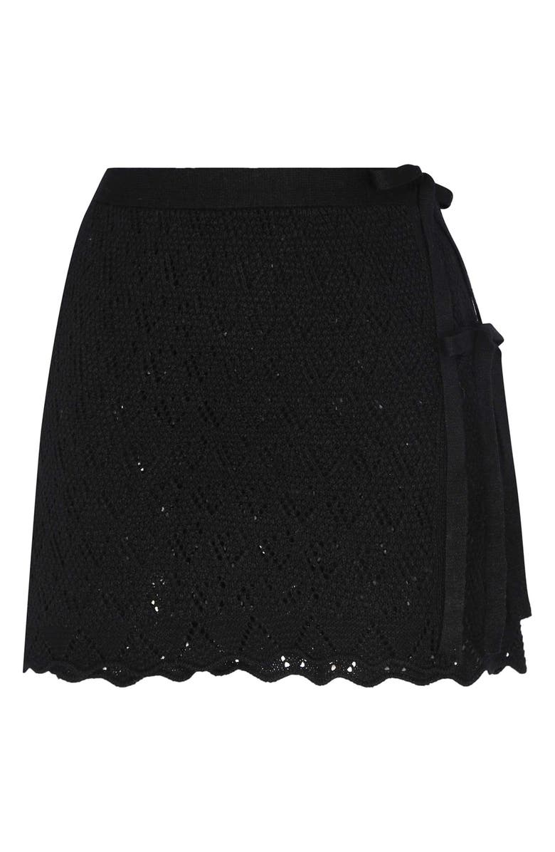 Capittana Kaia Side Tie Knit Cover-Up Wrap Skirt, Alternate, color, 