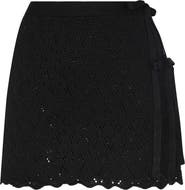 Capittana Kaia Side Tie Knit Cover-Up Wrap Skirt