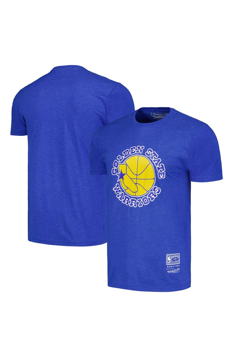 Mitchell & Ness Unisex Mitchell & Ness Royal Golden State Warriors Hardwood Classics MVP Throwback Logo T-Shirt, Main, color, Royal