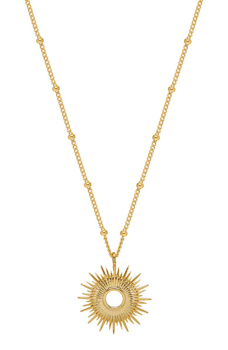 Estella Bartlett Sunburst Pendant Necklace, Alternate, color, Gold