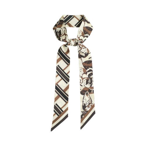 Lost Pattern Nyc Lost Pattern X Leatherology Silk Twill Skinny Scarf In Multi