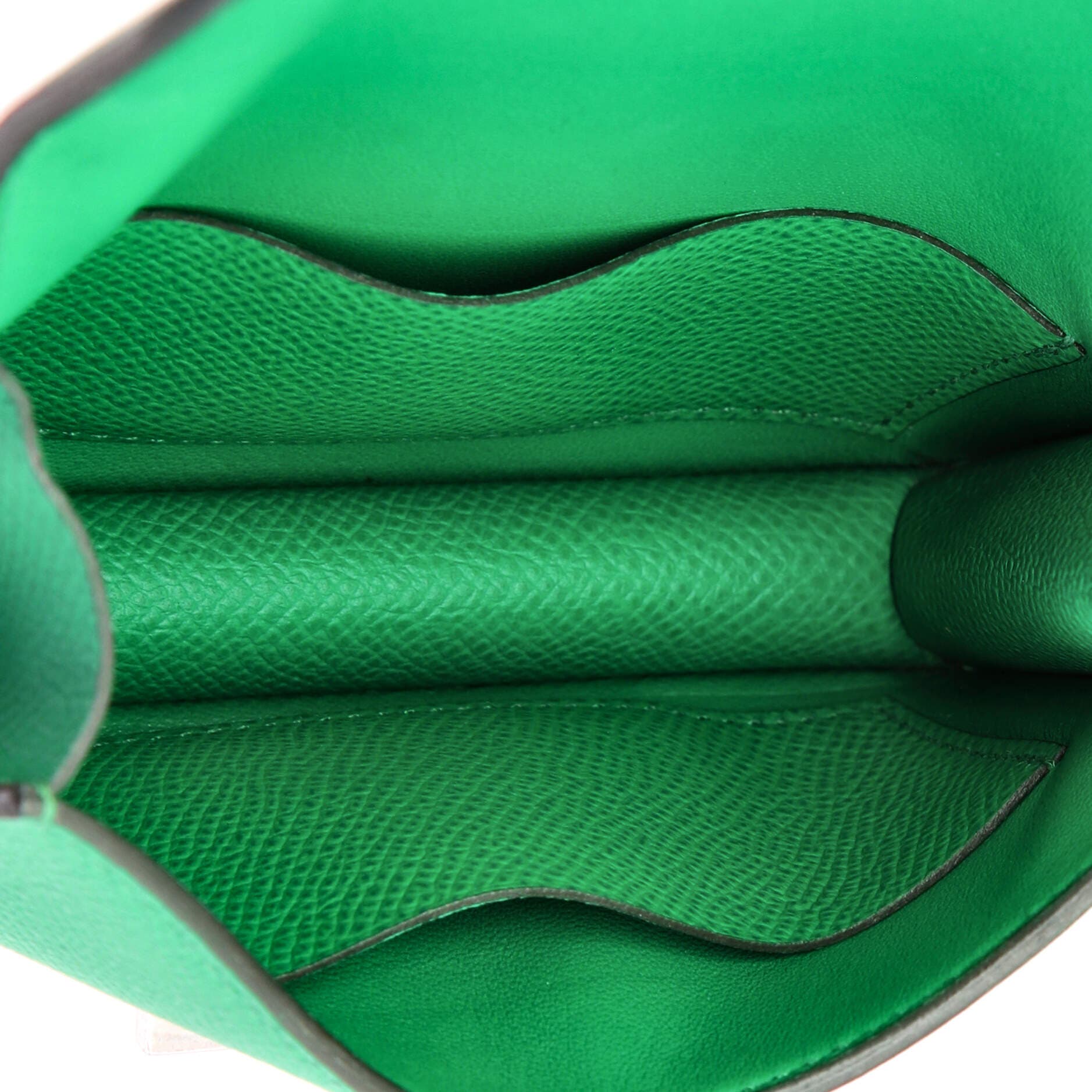 Pre-Owned Hermes Constance Slim Wallet Epsom, Alternate, color, Vert Jade