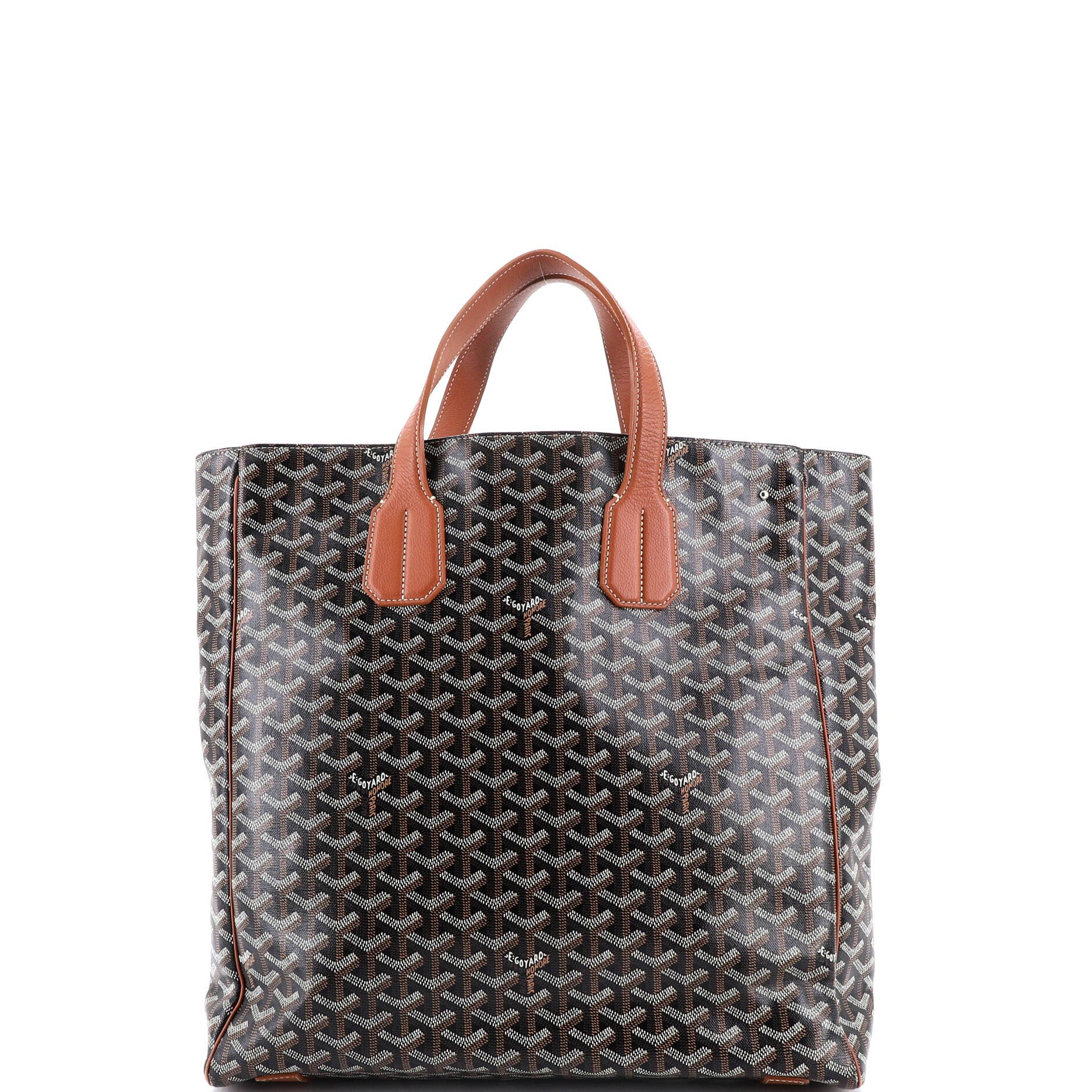 Pre-Owned Goyard Voltaire III Tote Coated Canvas, Alternate, color, Brown