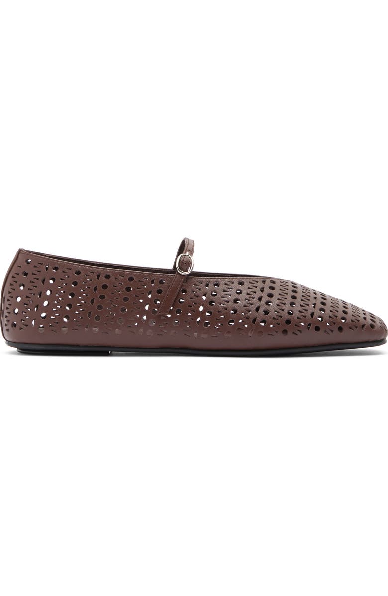 Jeffrey Campbell Khloe Perforated Square Toe Flat, Alternate, color, Brown