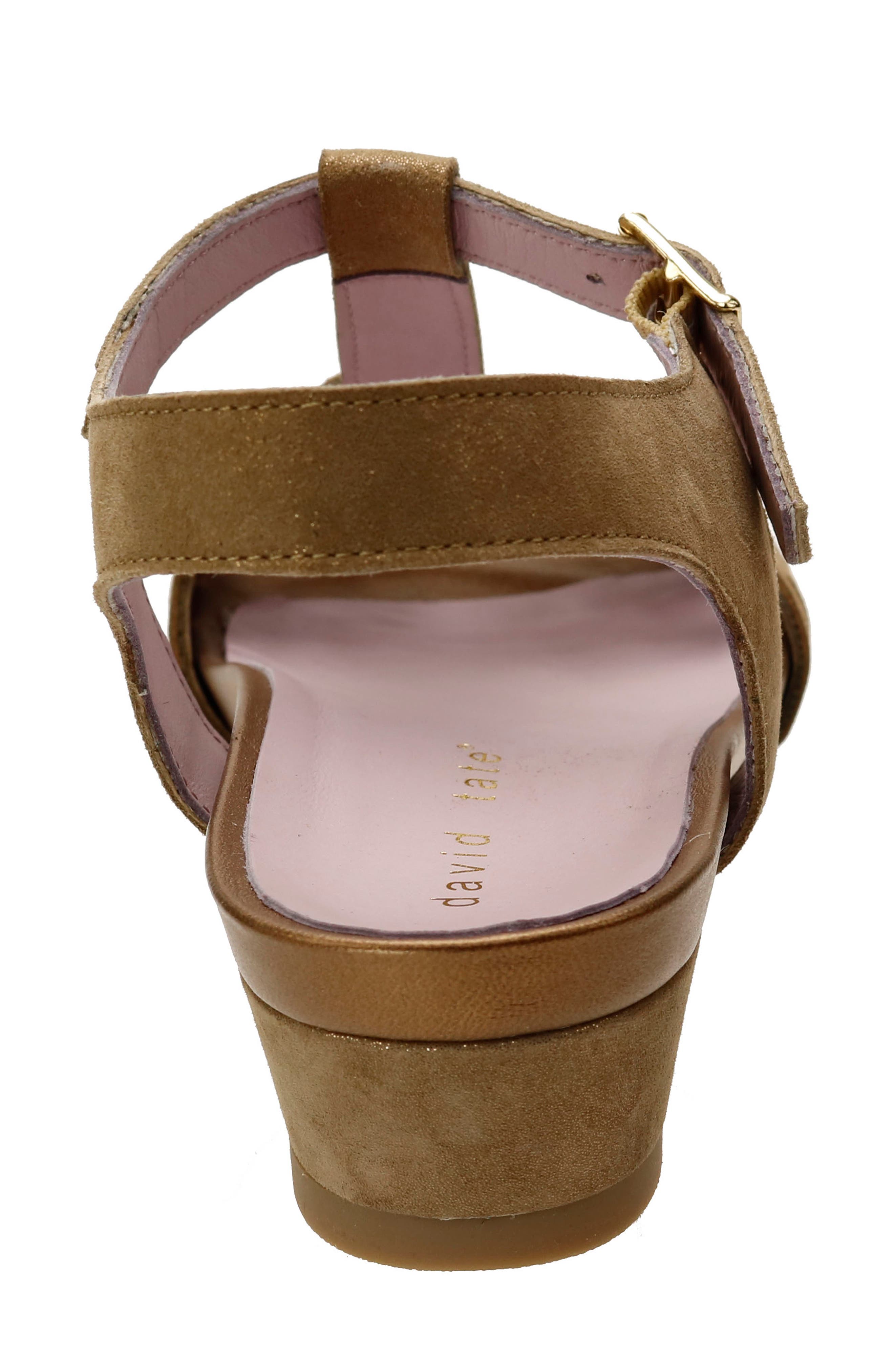 Oslo Wedge T-Strap Sandal, Alternate, color, BRONZE
