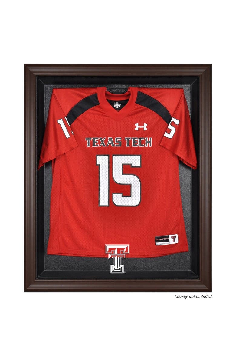 FANATICS AUTHENTIC Texas Tech Red Raiders Brown Framed Logo Jersey Display Case, Main, color, 