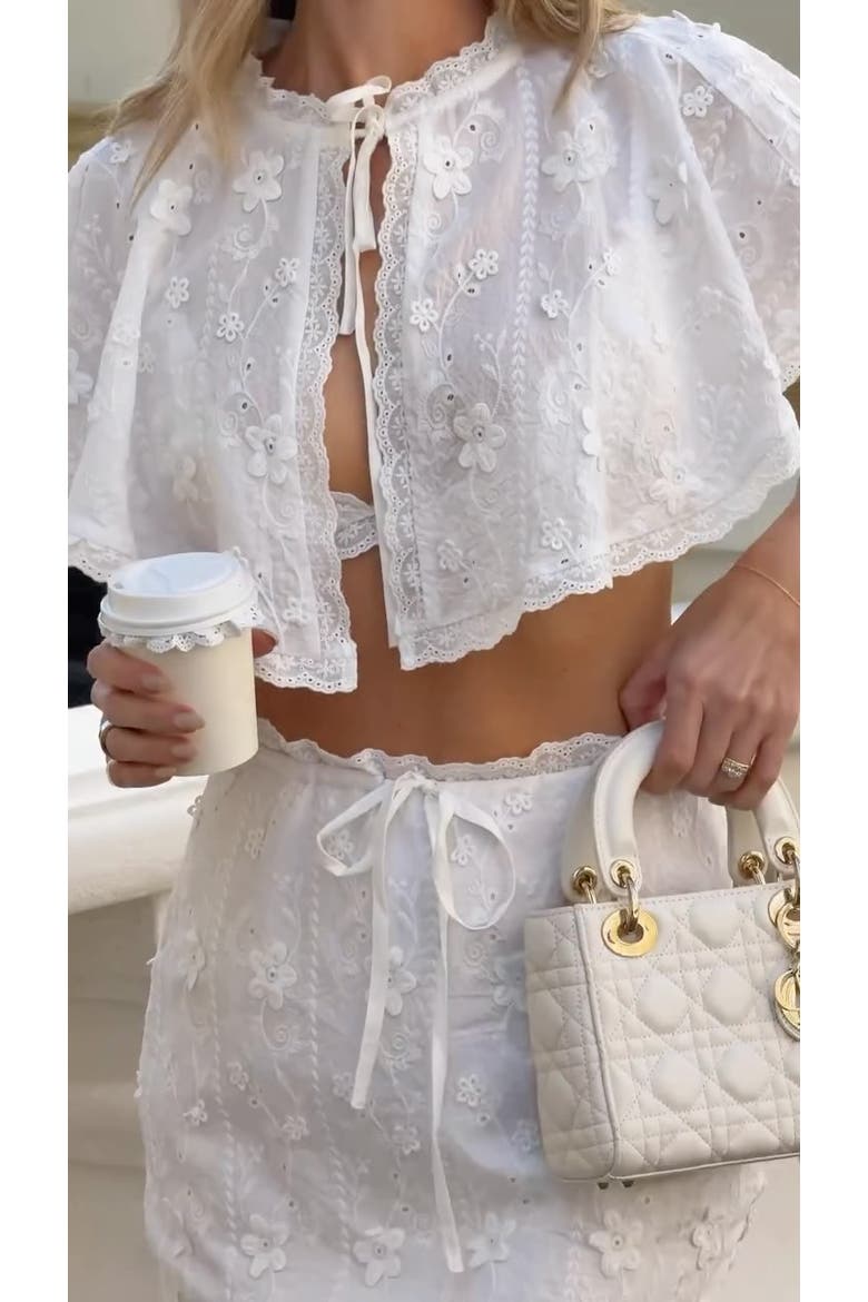 Marjorie Bralette and Cape, Alternate, color, Ivory