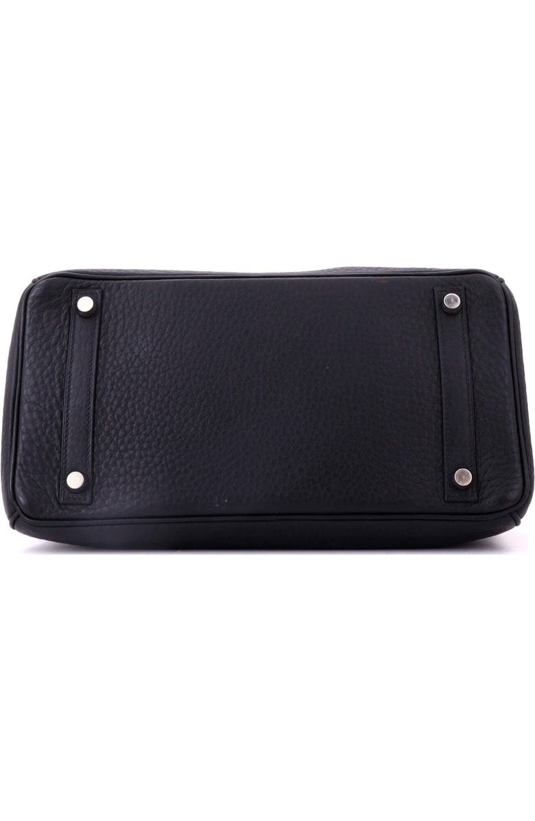 Pre-Owned Hermes Birkin Handbag Black Clemence with Palladium Hardware 30, Alternate, color, Noir