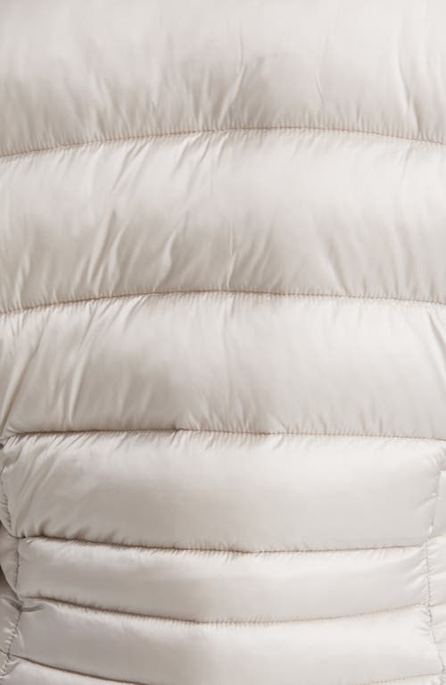 Save The Duck Caroline Water Repellent Satin Puffer Jacket In White