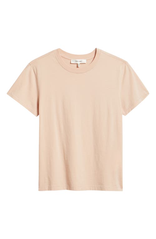 Frame Womens Pink Sand The Baby Tee Cotton-jersey T-shirt In White