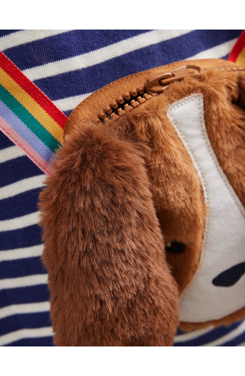 Mini Boden Kids
 Stripe Puppy Pocket Appliqué Long Sleeve T-Shirt, Alternate, color, 