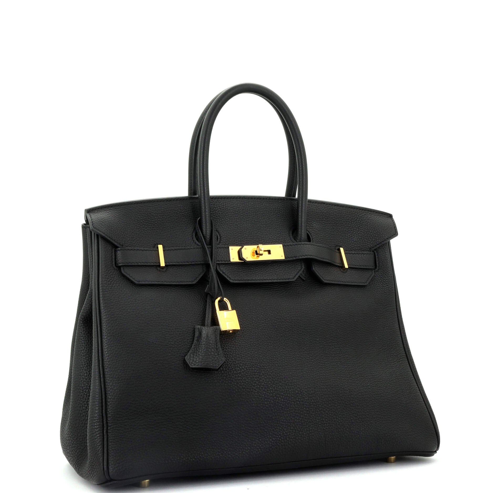 Pre-Owned Hermes Birkin Handbag Black Togo with Gold Hardware 35, Alternate, color, 