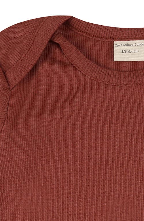 Turtledove London Kids Organic Cotton Rib Onsie In Red