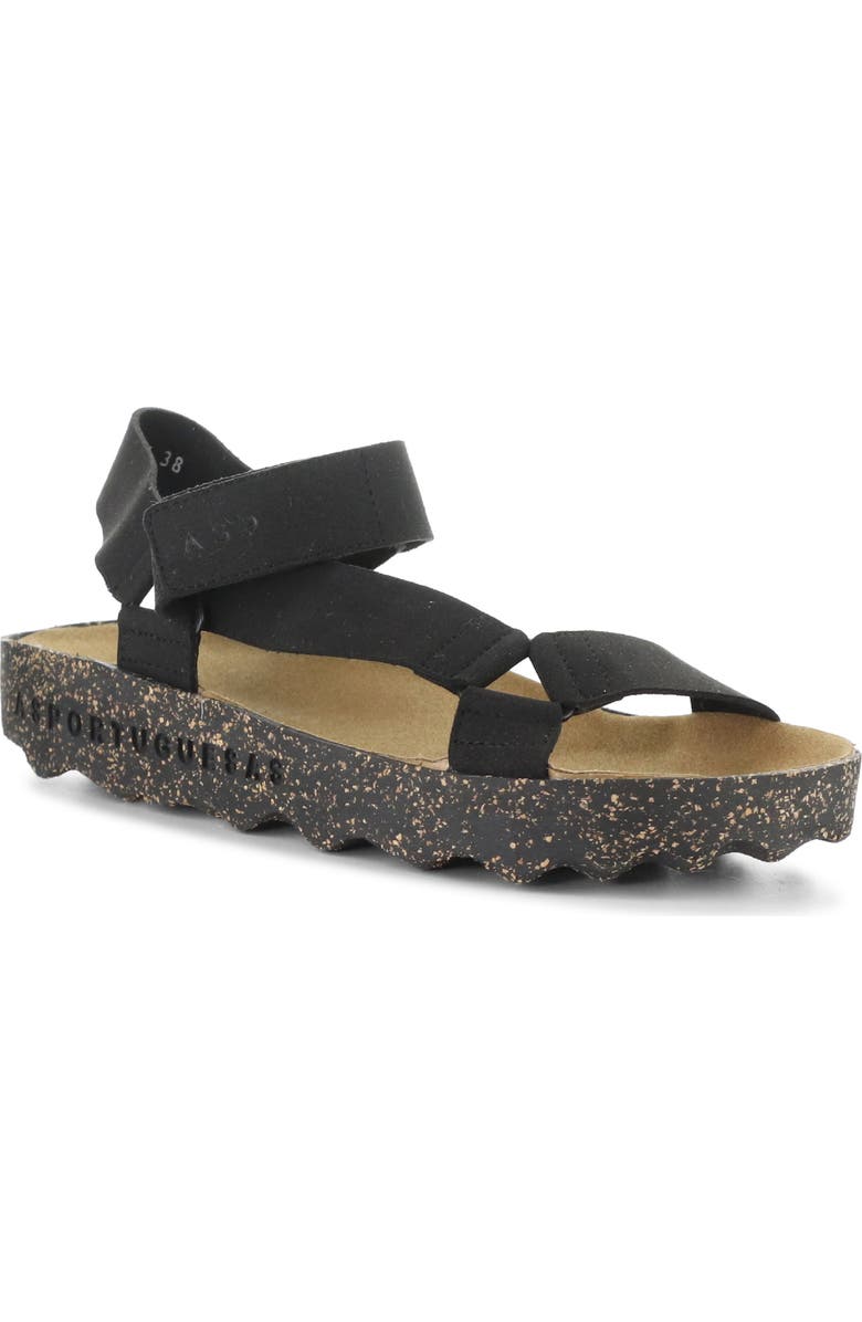 Asportuguesas by Fly London Clew Sandal, Main, color, Black