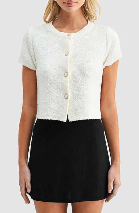 Short Sleeve Crop Cardigan
