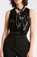 AllSaints Barbed Wire Heart Silk Scarf