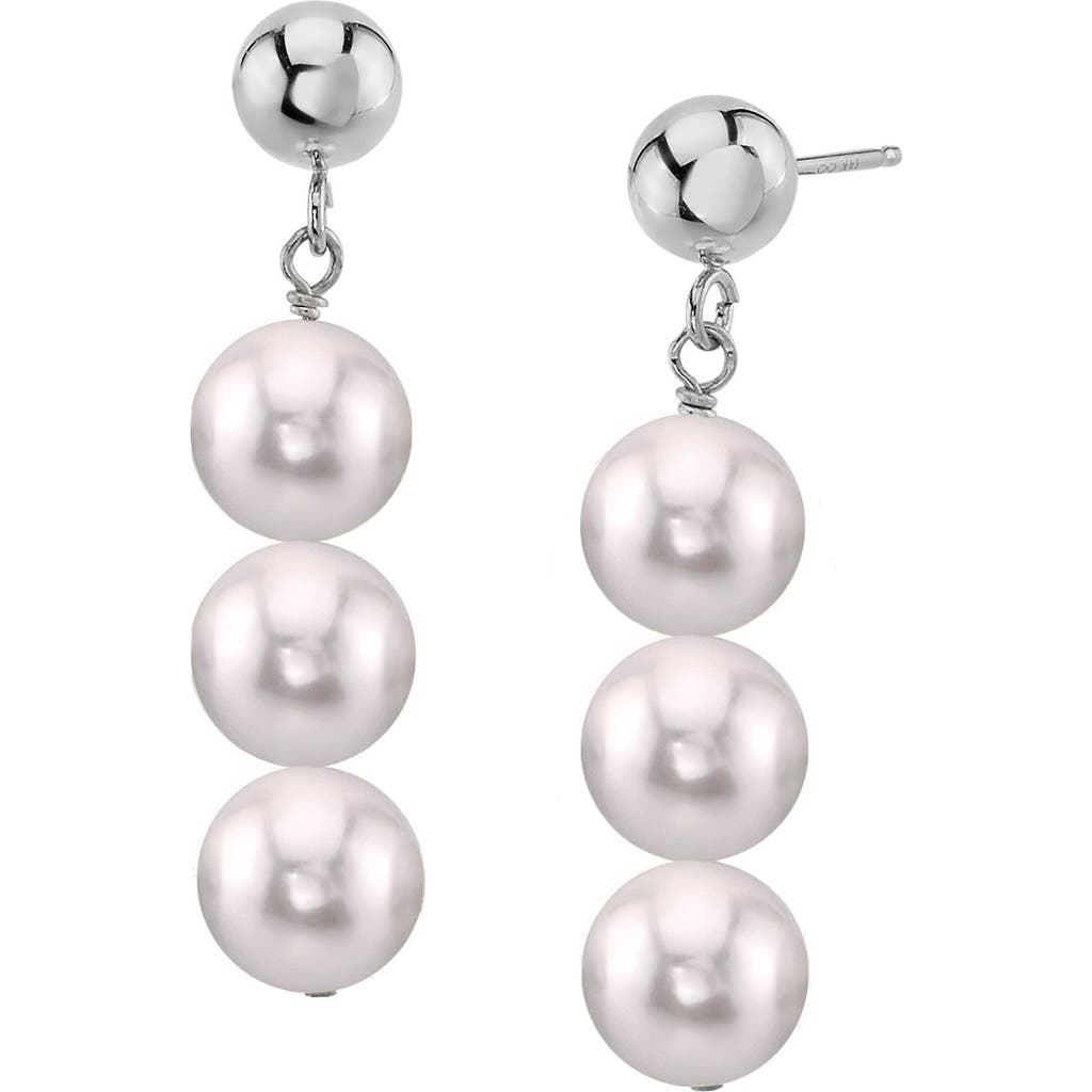 The Pearl Source Japanese Akoya Pearl Celeste Earrings In Gold
