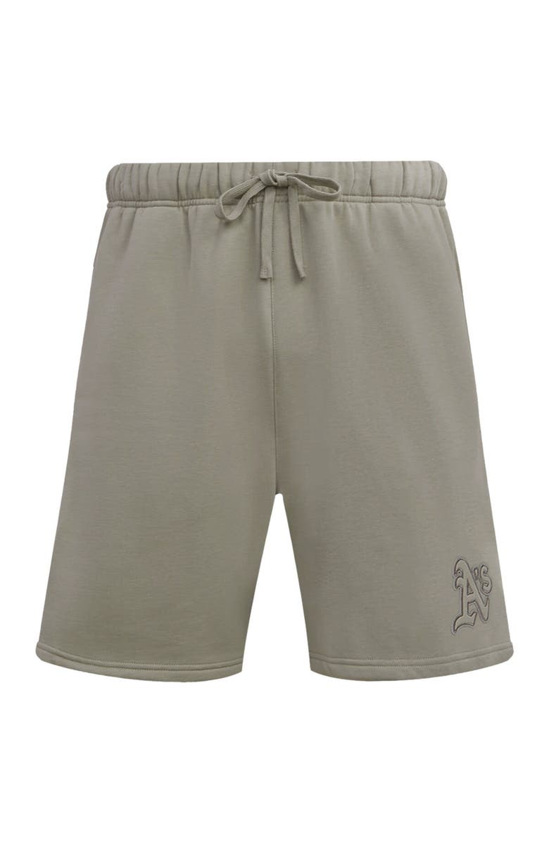 PRO STANDARD Men's Pro Standard Pewter Oakland Athletics Neutral Fleece Shorts, Alternate, color, Pewter