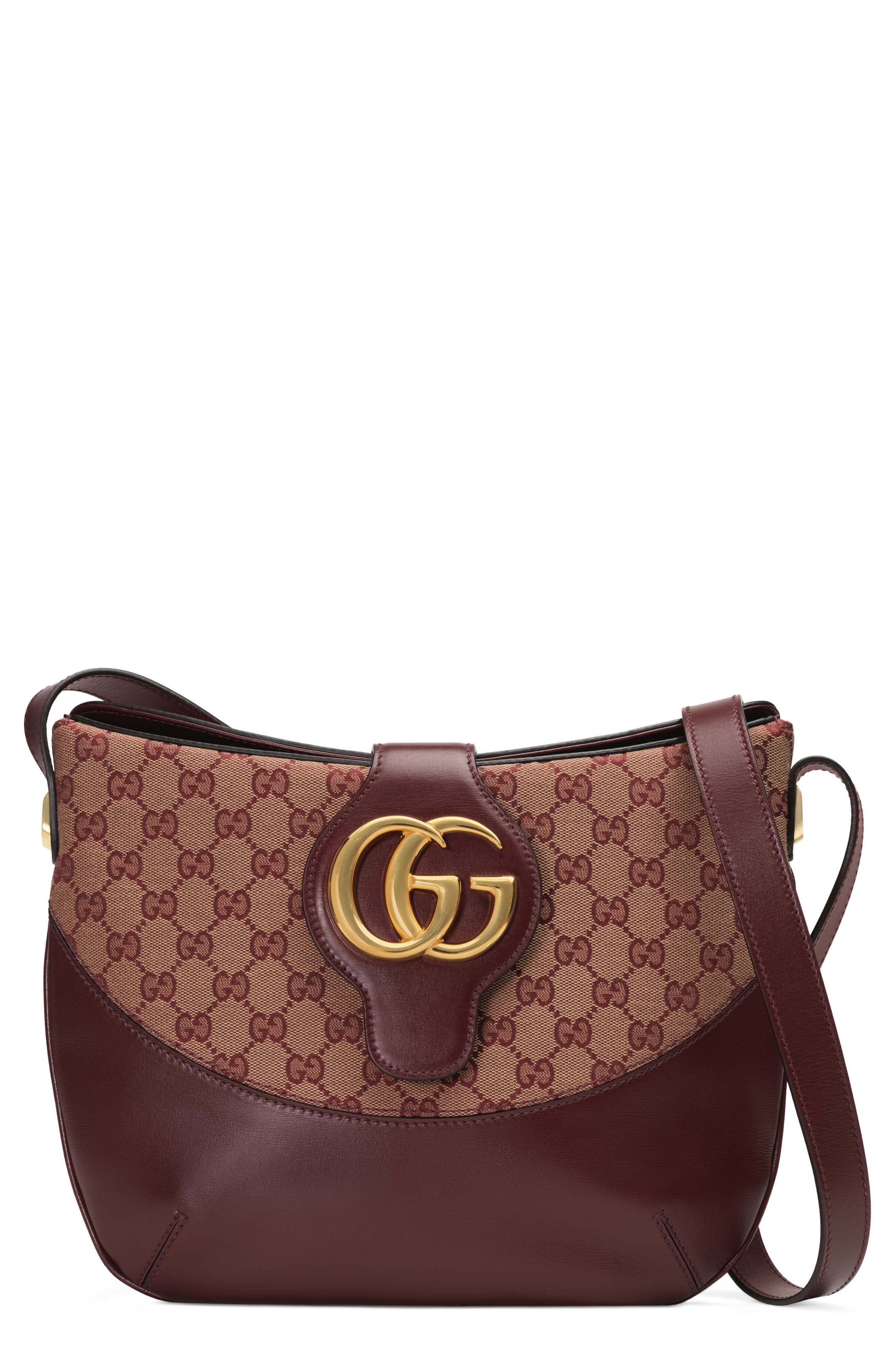 Gucci Medium GG Canvas & Leather Shoulder Bag, Main, color, 