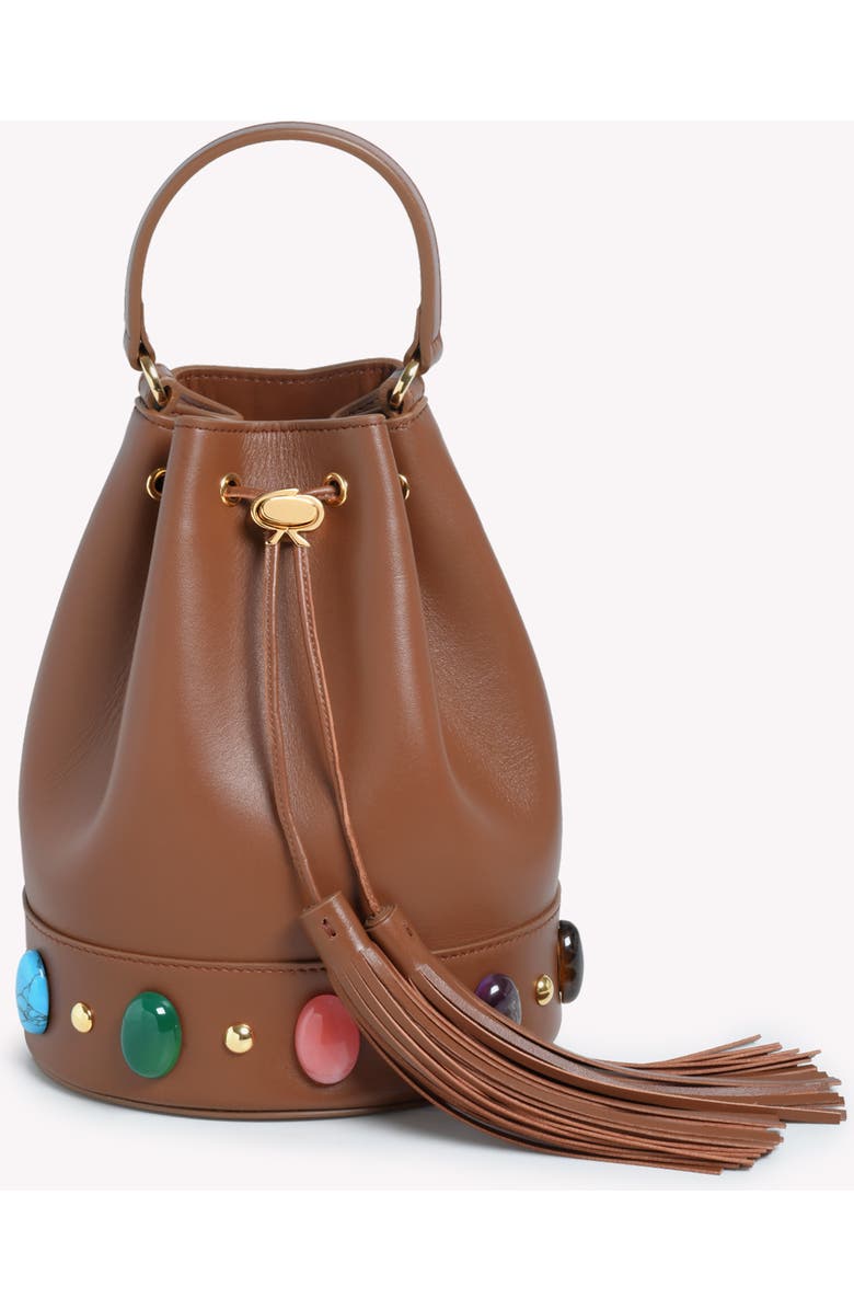 Gianvito Rossi Sienna Shanti Bag, Main, color, Brown Raffia And Leather