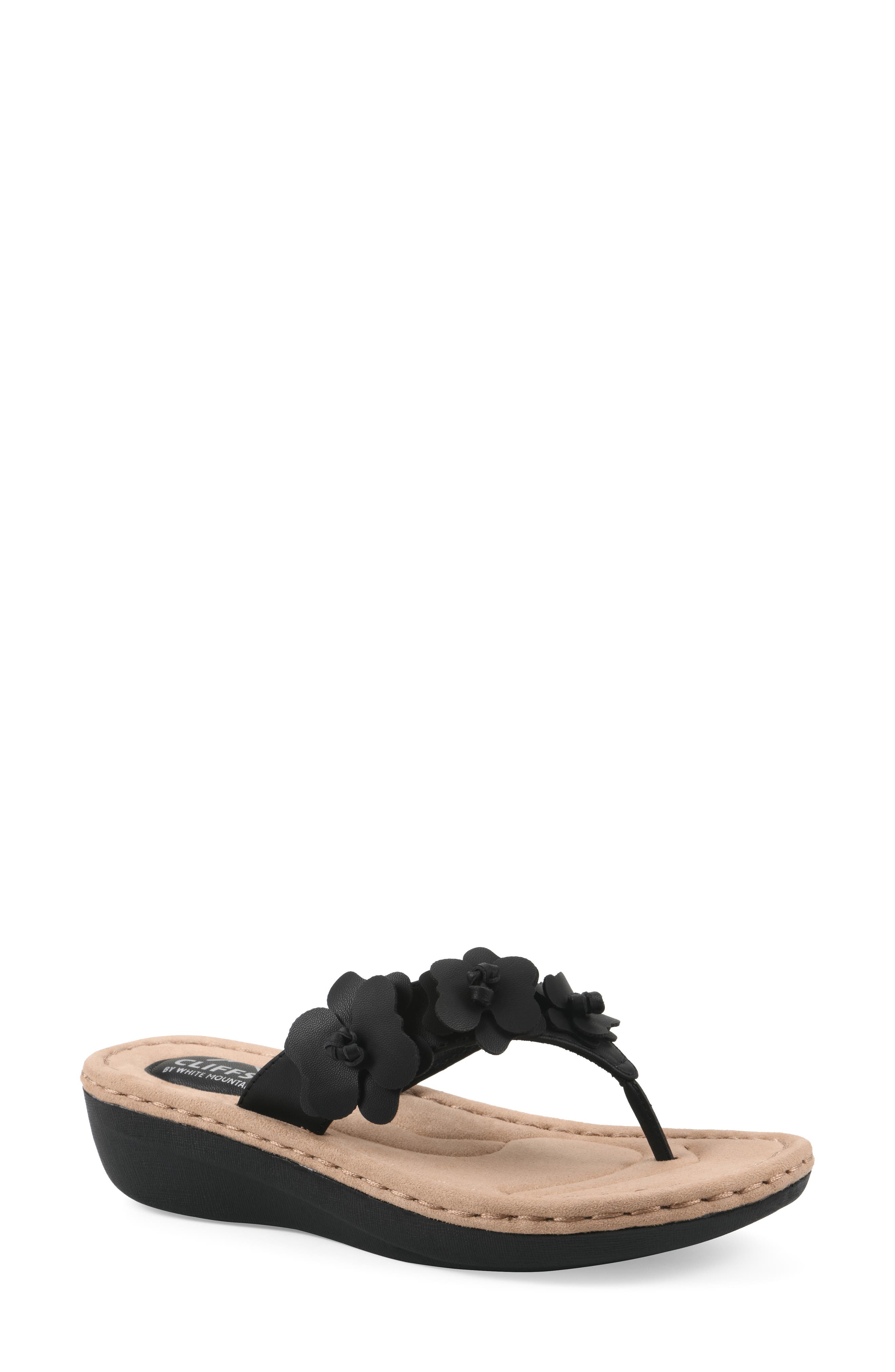 CLIFFS BY WHITE MOUNTAIN Cassilia Mini Wedge Sandal - Wide Width Available, Main, color, 