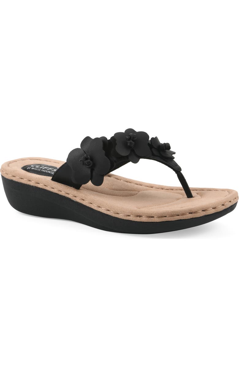 CLIFFS BY WHITE MOUNTAIN Cassilia Mini Wedge Sandal - Wide Width Available, Main, color,